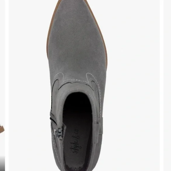 NWT Style and Co Gray Suede Boots - Picture 3 of 7